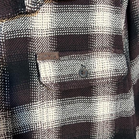 ORVIS Mens Big Bear Heavy Weight Flannel Plaid Button Down Shacket Jacket XXL - Picture 10 of 15